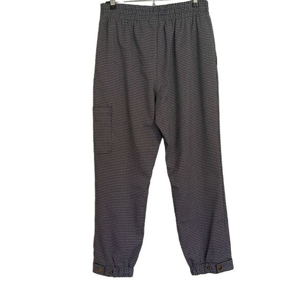 Susan Graver houndstooth stretch waist adjustable cuff cargo pocket pants SP - Picture 6 of 12